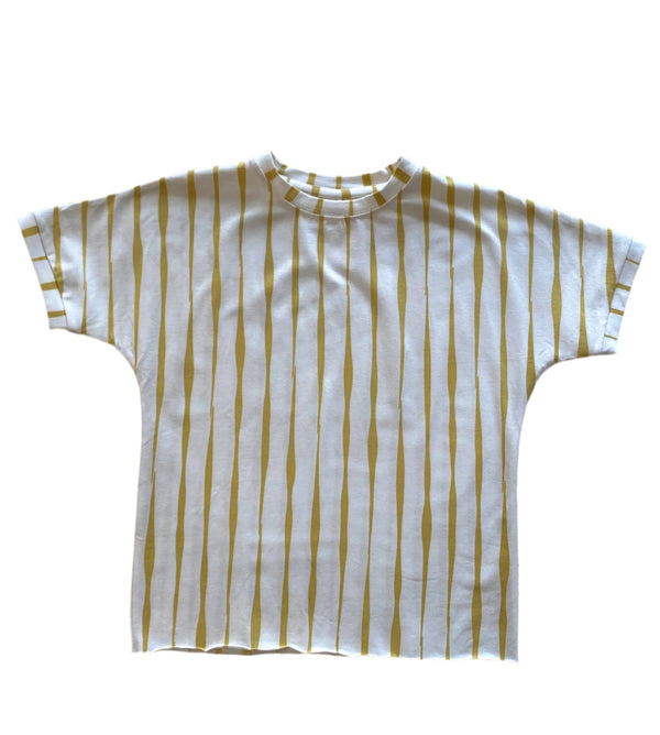 Organic Unisex T-Shirt in Yellow Stripe